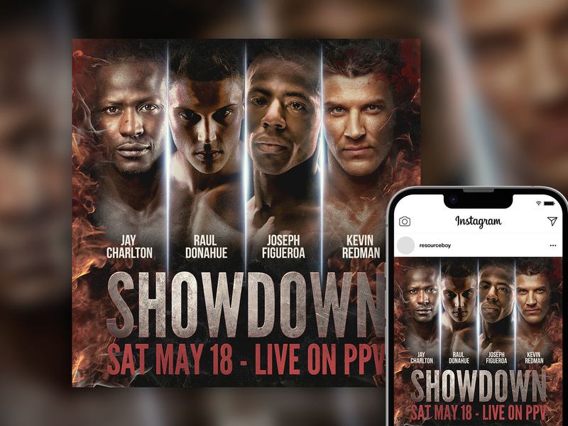 Free Fabulous Smoke Bold Fight Showdown Instagram Post Template