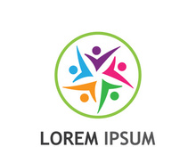 People social community logo design with creative idea