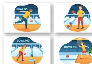 12 Bowling Game Illustration