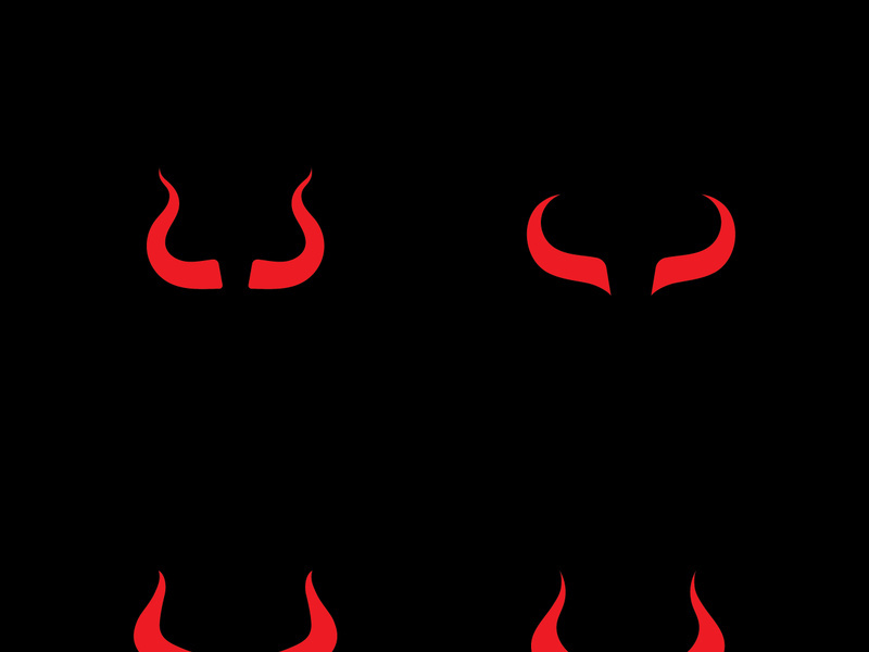 Devil horn Vector icon design illustration Template