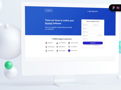 Software Comparison Landing Page Template