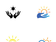 Sun logo design with a modern concept.