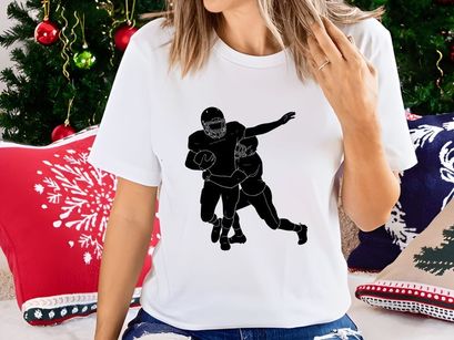 American football tackle player action