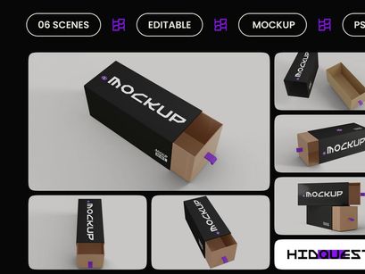 Pull Out Box Mockup