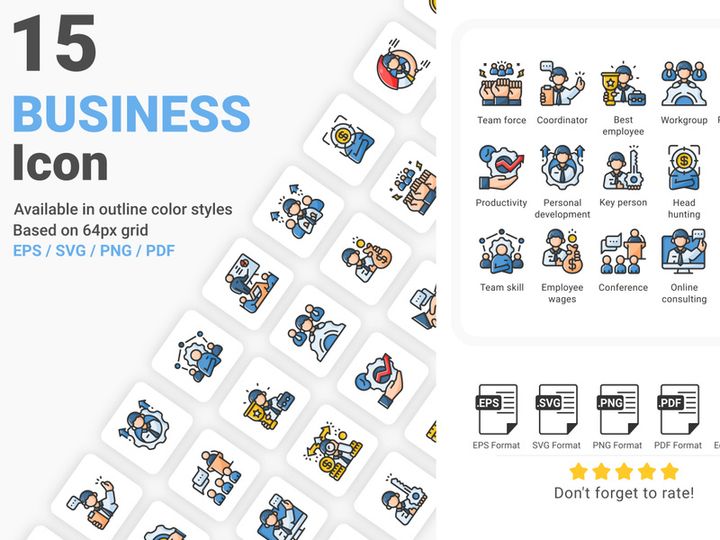 Business and Employees Icon Pack Vol.01
