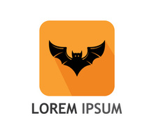creative night bat silhouette logo.