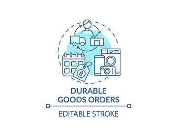 Durable goods orders concept icon preview picture