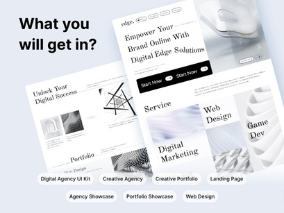 Edge | Digital Agency Landing Page UI Kit