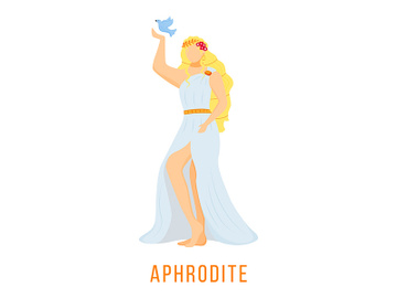 Aphrodite flat vector illustration preview picture