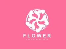 Flower Logo, Ornamental Plant Design