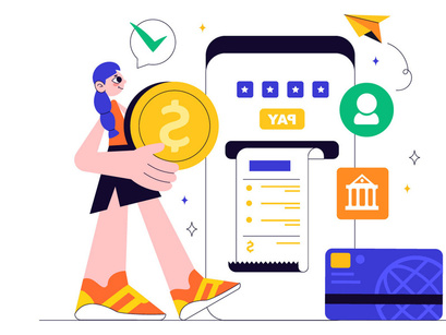 10 Online Banking Illustration