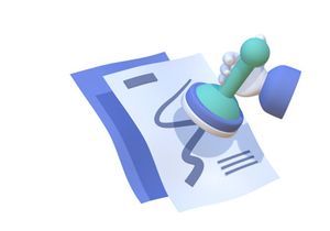 3d Illustration Approved Stamp