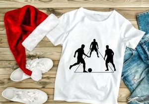 Three soccer players in action on the field with ball