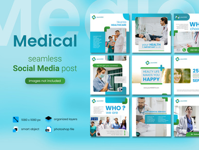 Medical Social Media Post - blue color theme
