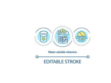 Water soluble vitamins concept icon preview picture