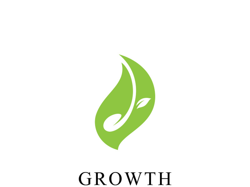 Green seed logo icon vector illustration