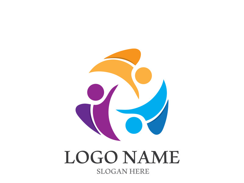 Community, network and social icon design template