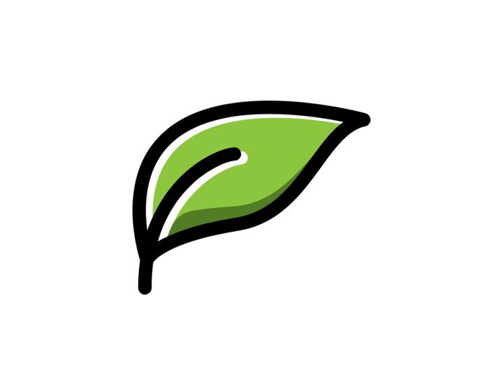 Green leaf ecologi  vector icon logo