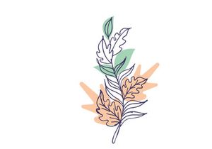 Line Art Flower, Canvas Print Decoration