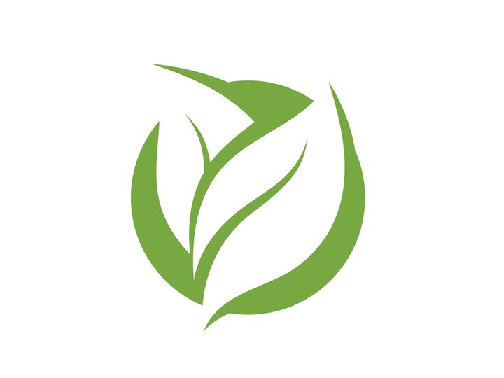 Vegan leaf green eco logo nature