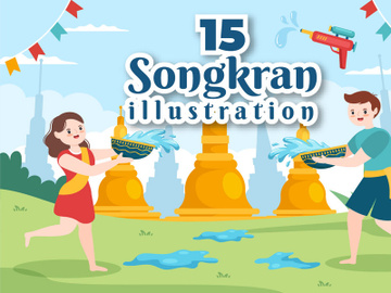 15 Songkran Festival Day Illustration preview picture