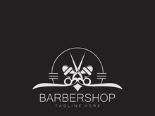 Barber Shop Vintage Element Style logo design
