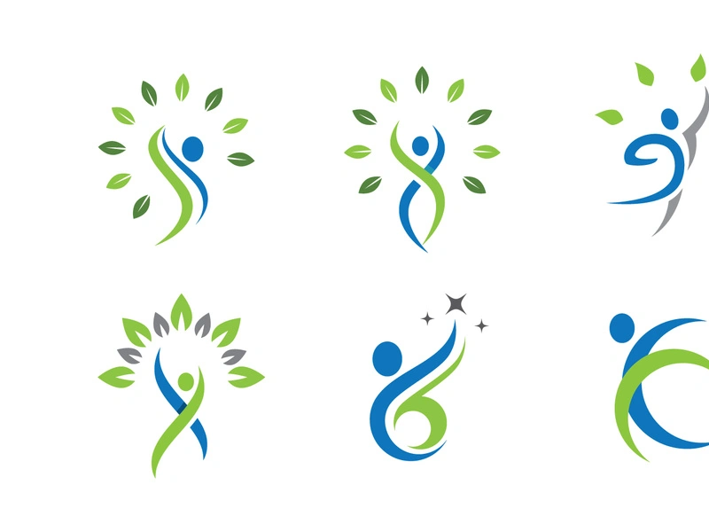 Healthy life Human character logo sign illustration