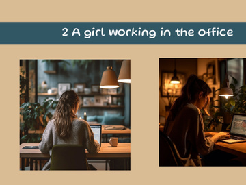 A girl working in the office preview picture