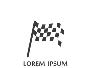 Creative and modern racing flag logo design. preview picture