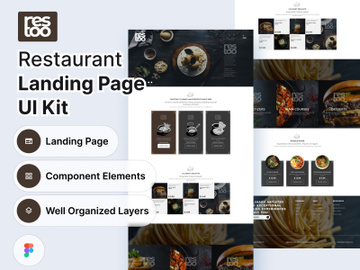 Restoo | Restaurant Landing Page UI Kit preview picture