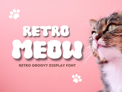 Retro Meow – Retro Groovy Display Font