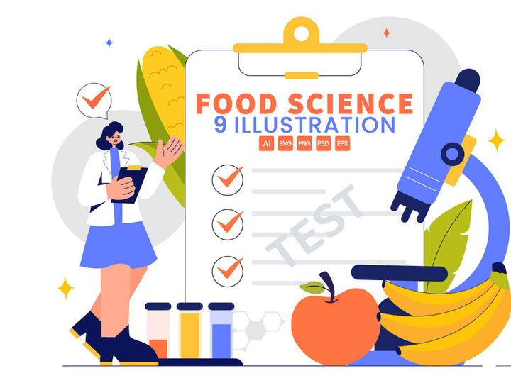 9 Food Science Laboratory Illustration