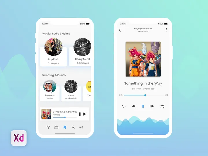 Audio Music Player UI kit