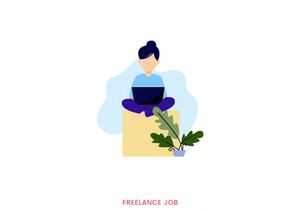 Freelance Job illustration concept