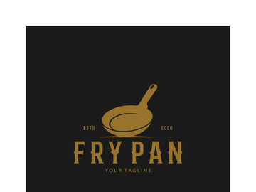 frying pan and spatula logo, kitchen cooking equipment, for business, company, restaurant preview picture