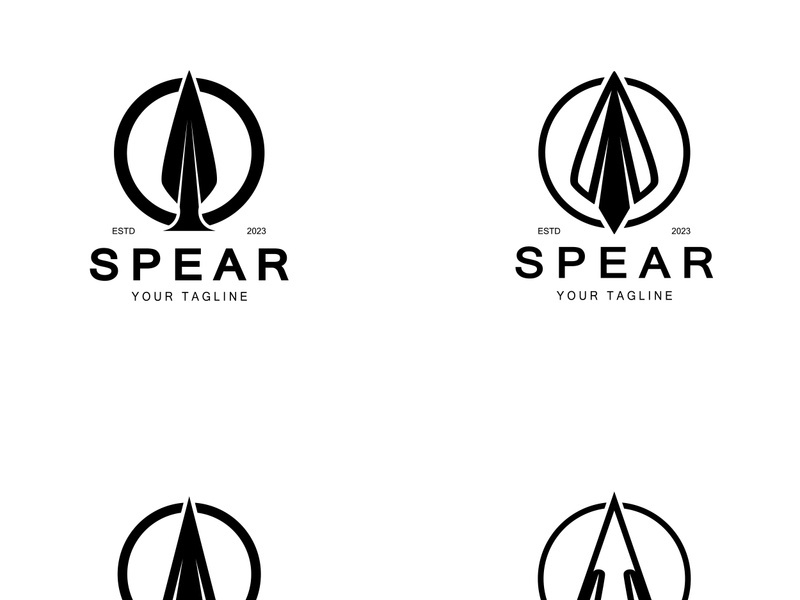 Spear logo icon vector illustration design.Head spear logo vintage illustration design vector