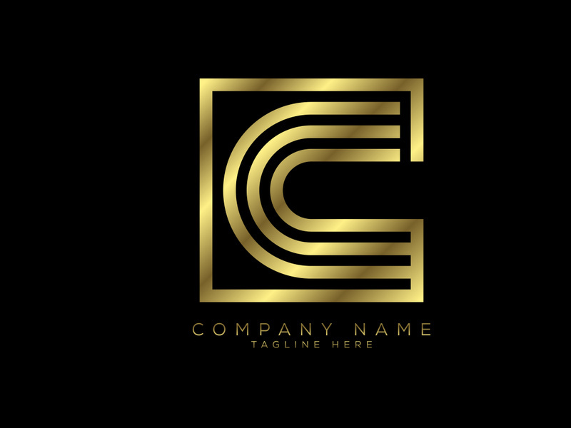 Luxury golden color line letter, Graphic Alphabet Symbol for Corporate Business Identity