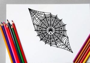 Intricate Spider Web with Dew Drops on Black Background