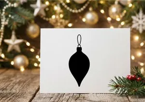 Christmas ornament decoration with hanging bauble for holiday season