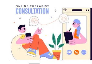10 Online Therapist Consultation Illustration
