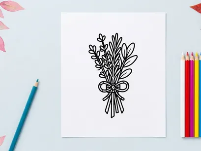 Guirnalda de laurel de Halloween dibujada a mano con hojas y bayas. Ilustración botánica otoñal espeluznante para decoración estacional festiva.