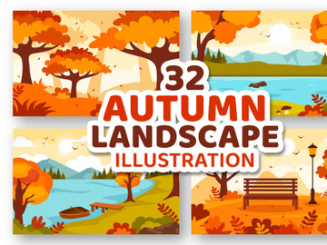 32 Autumn Landscape Background Illustration preview picture