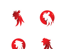 Rooster Logo  Chicken Head icon and symbol Designs Template
