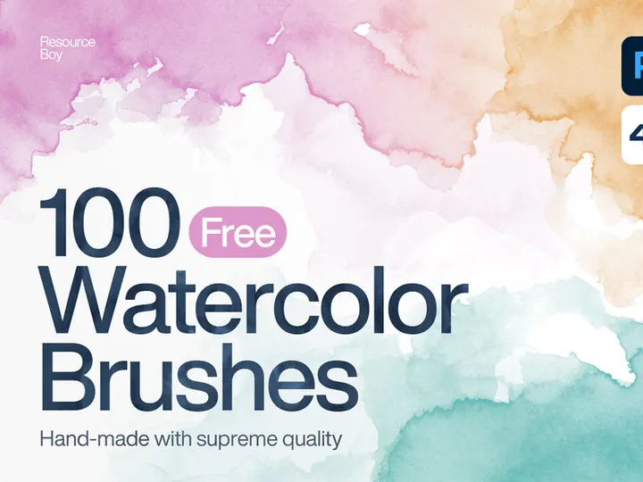Watercolor Photoshop Brushes preview picture