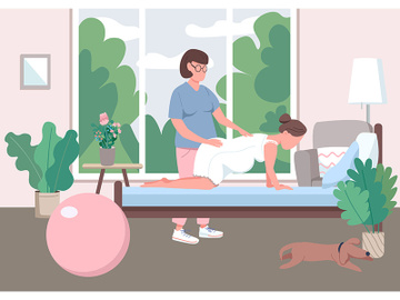 Midwifery flat color vector illustration preview picture