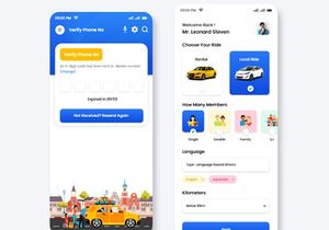 Taxi Booking Or Car Rental Mobile App UI Kit