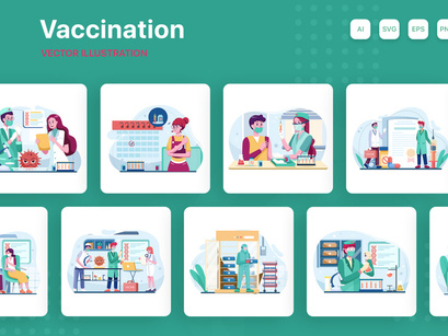 Vaccination Illustrations