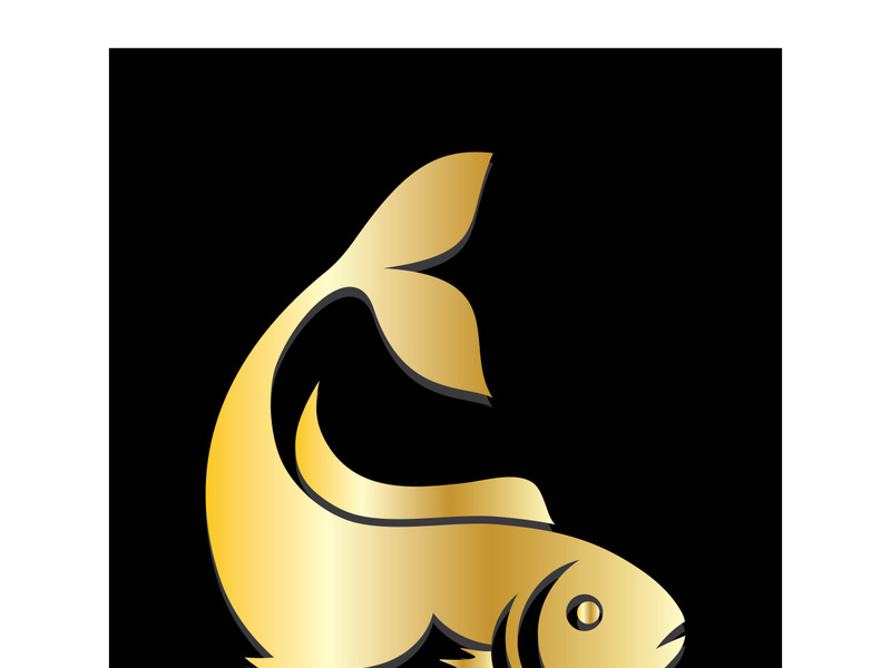 Fish logo template. Creative vector symbol