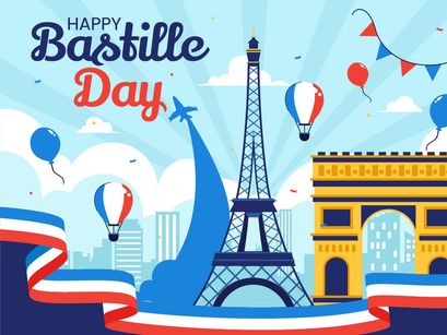 10 Happy Bastille Day Illustration