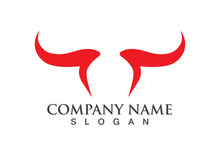 Devil horn vector icon logo design illustration template